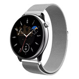 Pulseira Não Descasca Magnética Para Amazfit Gtr Mini A2174 Cor Prata