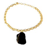Pulseira Obsidiana Banho Ouro 18k