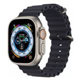 Pulseira Oceano Para Apple Watch Série 8 Ultra 49mm 42/44/45 Cor Preto 42/44/45/49