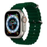Pulseira Oceano Para Apple Watch Ultra 49mm Cor Verde-escuro