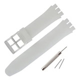 Pulseira Para Swatch 19mm Irony Preta Silicone Macia