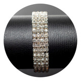 Pulseira Prata Noiva Debutante Casamento Strass Festa Pul-02