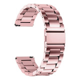 Pulseira Relógio Smartwatch Aço Inox 18mm 20mm 22mm 24mm Cor Rose Pink Largura 20