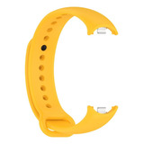 Pulseira Silicone Trava Metal Sport Para Xiaomi Mi Band 8 Cor Amarelo