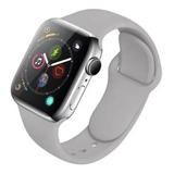 Pulseira Sport Compatível Apple Watch Serie 8 41mm 45mm Sm Cor Cinza Largura 41 Mm