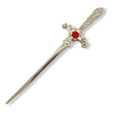 Punhal Adaga Em Metal Banhado No Pratiado 15 Cm