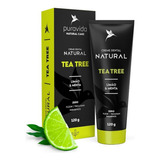 Pura Vida Tea Tree Pasta De Dentes Limão E Menta Em Creme Sem Glúten 120 G