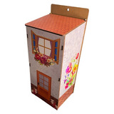 Puxa Saco Casa Nova Parede Casinha Mdf Organizador Sacolas