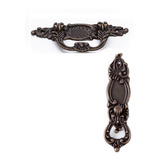 Puxador Colonial - Bronze - Cristaleira Móveis Antigos 4 Pcs