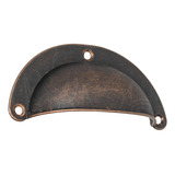Puxador Colonial Bronze Cristaleira Porta Gaveta Concha 20un