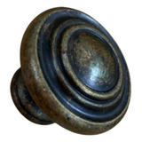 Puxador De Gaveta Redondo Vintage Colonial Bronze Antigo