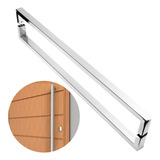 Puxador De Porta U Luxo Inox Escovado 60 Cm Madeira Vidro Brinovar