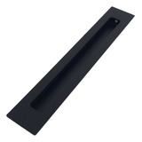 Puxador Embutir Porta Madeira Modelo Concha Quadrado Preto