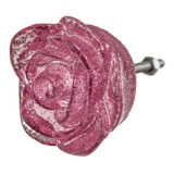 Puxador Grande Rosa Artesanato Decoração Várias Cores