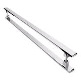 Puxador Inox 80cm Duplo Para Porta De Correr Madeira M.i