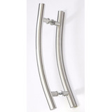 Puxador Inox C Esc Ø2 5x80cm Porta Vidro madeira pivotante