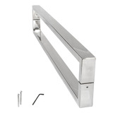 Puxador Inox Polido Porta Pivotante Modelo C 40 Cm 30x15