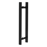 Puxador Para Portas Madeira / Vidro 40 Cm Alumínio Preto