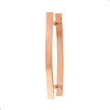 Puxador Para Portas Madeira / Vidro 40 Cm Curvo Rose