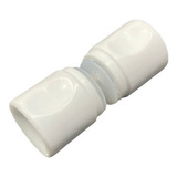 Puxador Plástico Duplo Box Vidro Acrílico Banheiro Branco