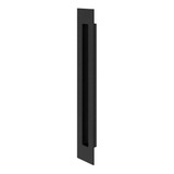 Puxador Porta Embutir Concha Quadrado 30cm Preto Pado 
