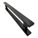 Puxador Preto Inox 304 Para Porta De Madeira Ou Vidro 80cm 