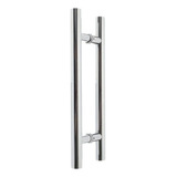 Puxador Redondo Polido 45cm Para Porta De Madeira / Vidro