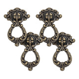 Puxador Rustico Ouro Velho Modelo Alça Trento Gaveta 4 Pçs