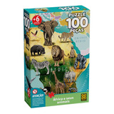 Puzzle 100 Peças África E Seus