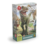 Puzzle 100 Peças Dinossauros Grow Brinquedo