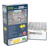Puzzle 200 Peças Bandeiras Do Mundo