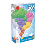 Puzzle 200 Peças Mapa Do Brasil