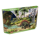 Puzzle 750 Peças Panorama Ilha Dos Dinossauros