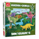 Puzzle Dinossauro 48 Pçs Brincadeira De
