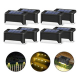 Q 8pcs Led Step Stair Lamp Varanda Cerca Decoração Luz Y