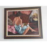 Quadro - Pintura Óleo Sobre Tela (ost) - Bailarina
