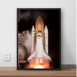 Quadro   / Poster C Moldura 29x42cm Onibus Espacial P6981