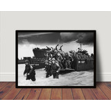 Quadro / Poster C Moldura Dia D Segunda Guerra Mundial P5552