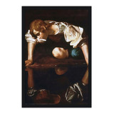 Quadro 44x64cm Caravaggio - Narcissus - Obras De Arte - 80