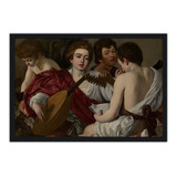Quadro 44x64cm Caravaggio - The Musicians -obras De Arte- 83