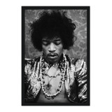 Quadro 64x94cm Jimi Hendrix - Bandas De Rock - 85