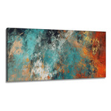 Quadro Abstrato Pintura Tela Em Tecido Canvas 130x60 Cm