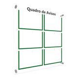 Quadro Acrílico Informativo Condomínio C/6 Displays