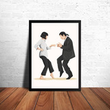 Quadro Arte Minimalista Pulp Fiction Poster Moldurado A3