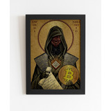 Quadro Arte Santo Bitcoin Dinheiro Digital