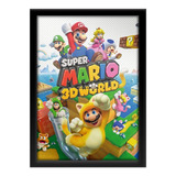 Quadro Arte Super Mario 3d World Nintendo Wii U 33x45cm