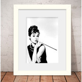 Quadro Audrey Hepburn Luxo 56x46cm Vidro + Paspatur W3000