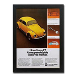 Quadro Automotivo Vw Fusca 1977 - Propaganda Antiga Original