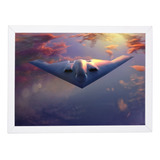 Quadro Avião Bombardeiro Militar 33x24cm Brc3138