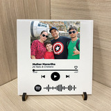 Quadro Azulejo Com Foto Música Spotify